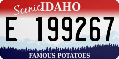 ID license plate E199267