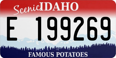 ID license plate E199269
