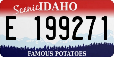 ID license plate E199271