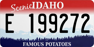 ID license plate E199272