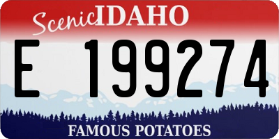 ID license plate E199274