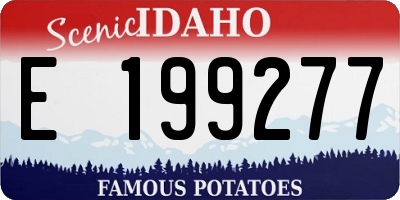 ID license plate E199277