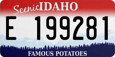 ID license plate E199281