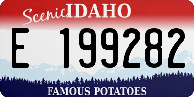 ID license plate E199282