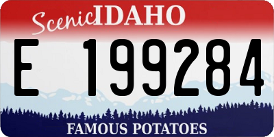 ID license plate E199284