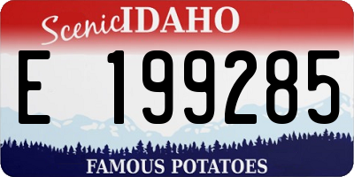 ID license plate E199285