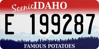 ID license plate E199287