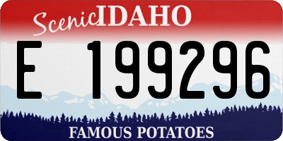 ID license plate E199296