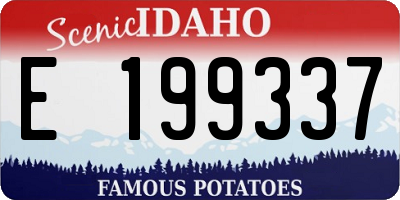 ID license plate E199337