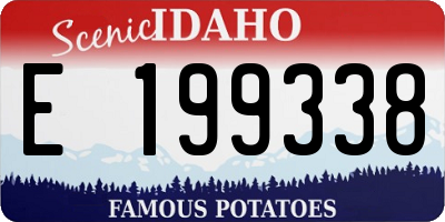 ID license plate E199338