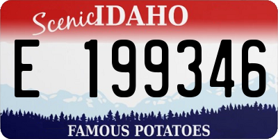 ID license plate E199346