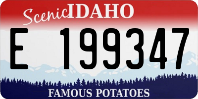 ID license plate E199347