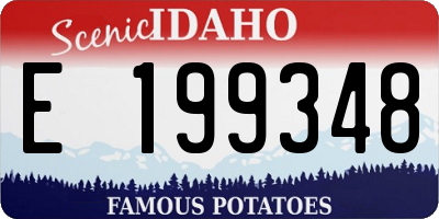 ID license plate E199348