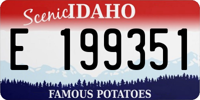ID license plate E199351