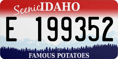 ID license plate E199352