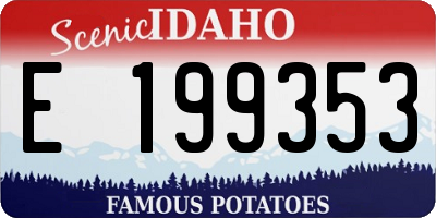 ID license plate E199353
