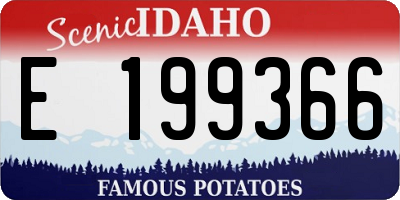 ID license plate E199366