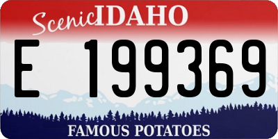 ID license plate E199369
