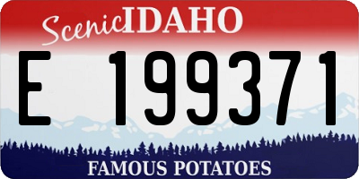 ID license plate E199371