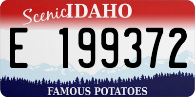 ID license plate E199372