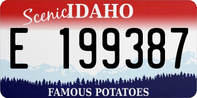 ID license plate E199387
