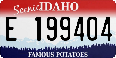 ID license plate E199404