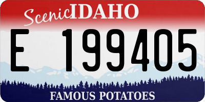 ID license plate E199405