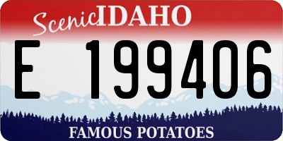 ID license plate E199406
