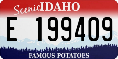 ID license plate E199409