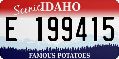 ID license plate E199415
