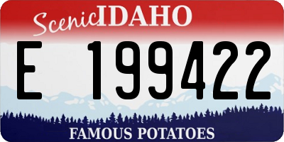 ID license plate E199422