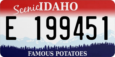 ID license plate E199451