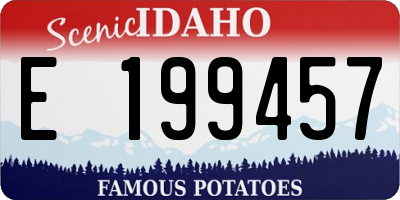 ID license plate E199457