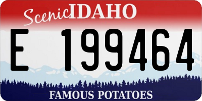 ID license plate E199464
