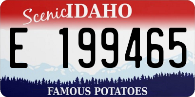 ID license plate E199465