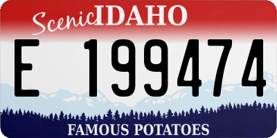 ID license plate E199474