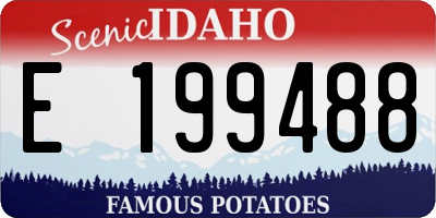 ID license plate E199488