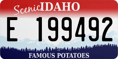 ID license plate E199492