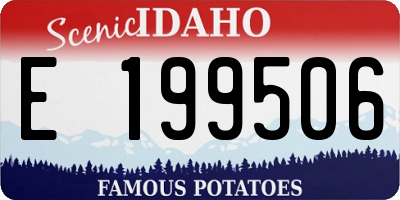 ID license plate E199506