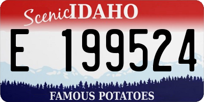 ID license plate E199524