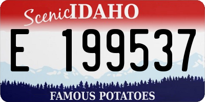 ID license plate E199537