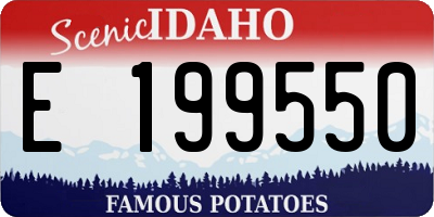 ID license plate E199550