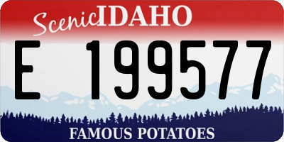 ID license plate E199577