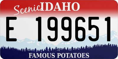 ID license plate E199651