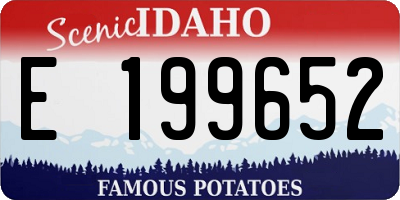 ID license plate E199652
