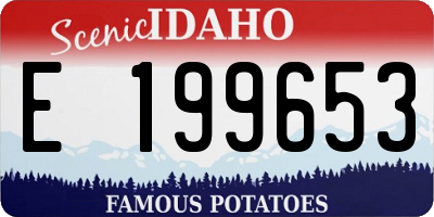 ID license plate E199653