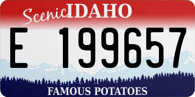 ID license plate E199657