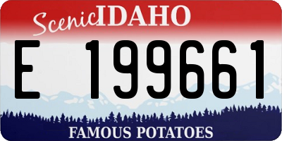 ID license plate E199661