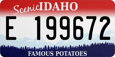 ID license plate E199672