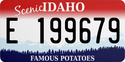ID license plate E199679